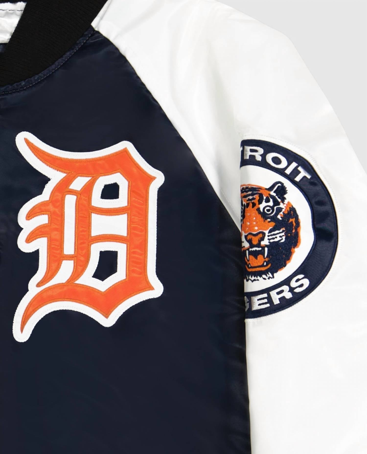 Starter - Men's Detroit Tigers Varsity Satin Full-snap Jacket