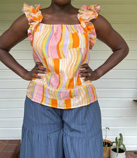Fate - Celine Ruffle Shoulder Top