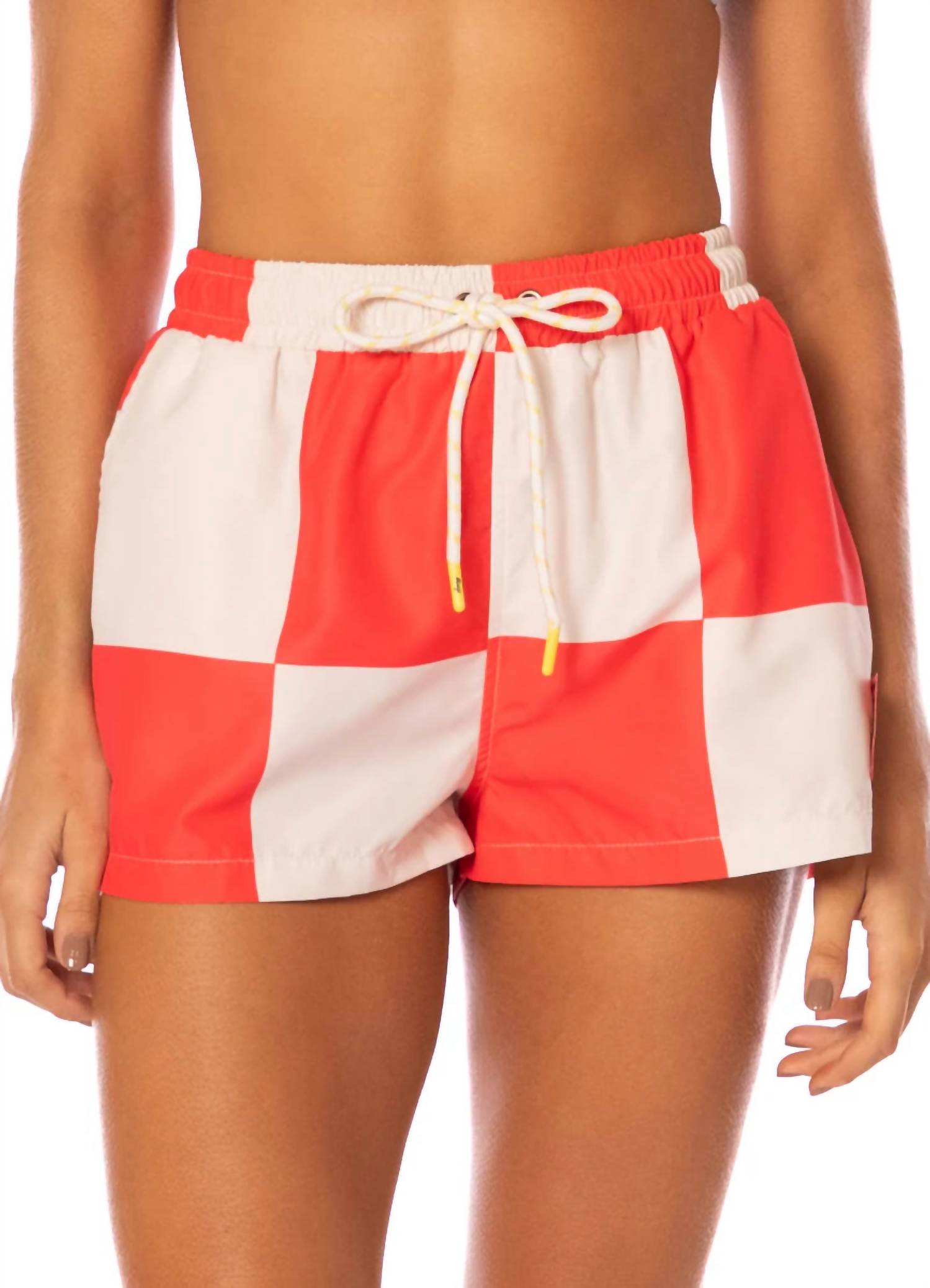MAAJI Unisex - Check It Out Shorts in red - women's shorts - view 4