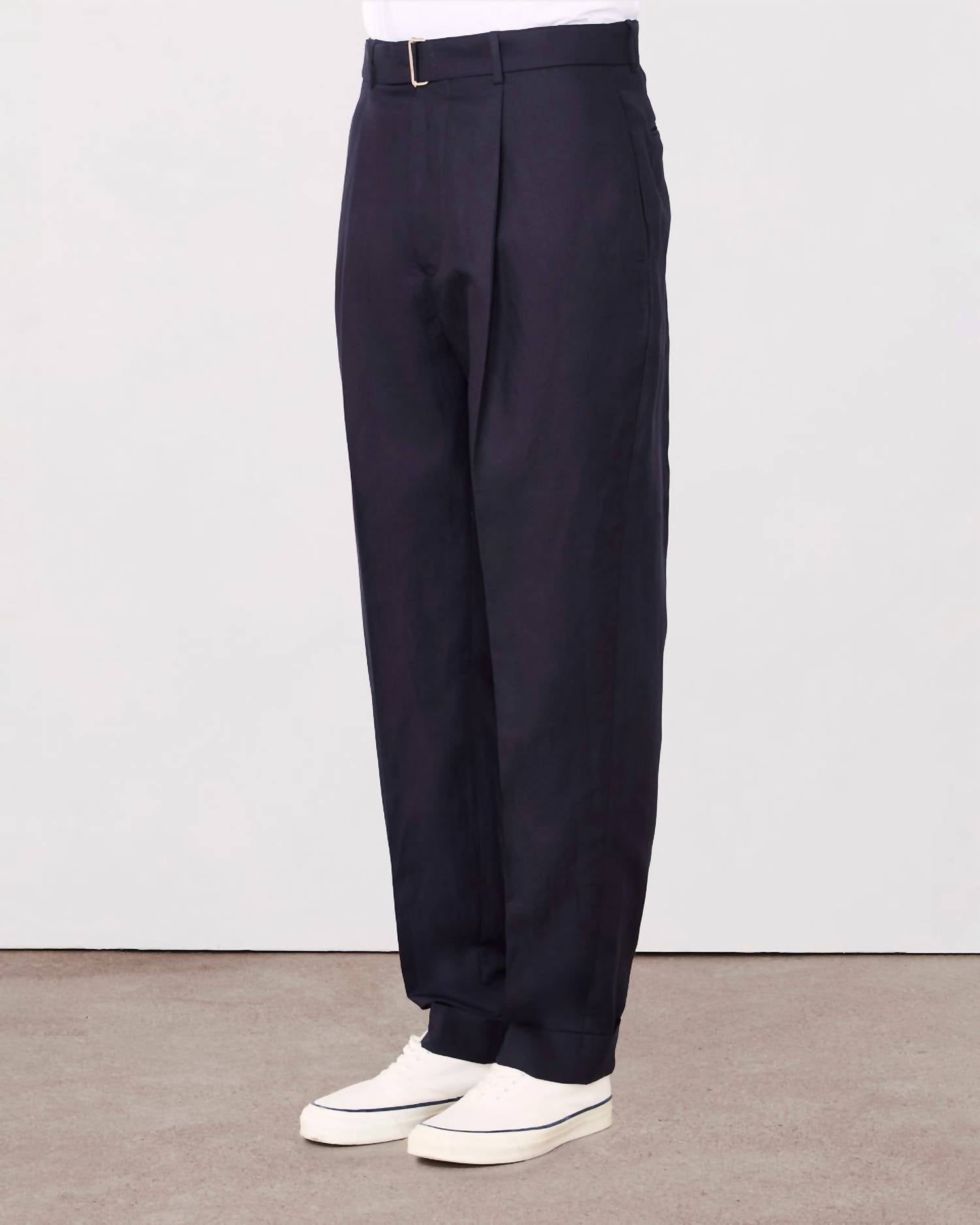 Officine Générale Hugo Pants in navy ink - men's pants - alternate view