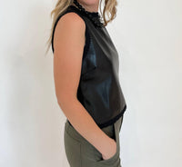 Melissa Nepton - Cece Vegan Leather Sleeveless Top