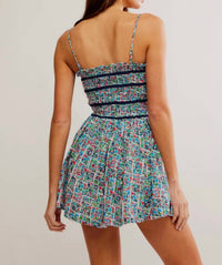 Free People - Bali Checked Out Printed Romper