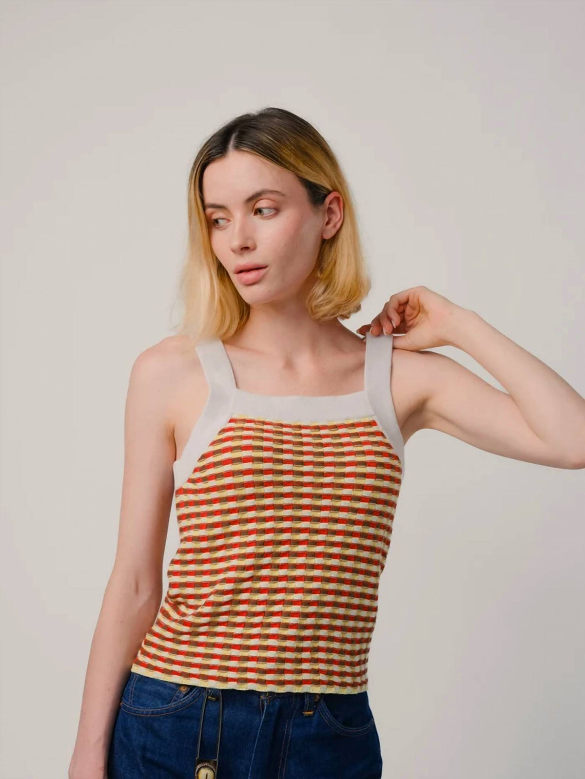 Degen - Stitchy Grid Tank Top