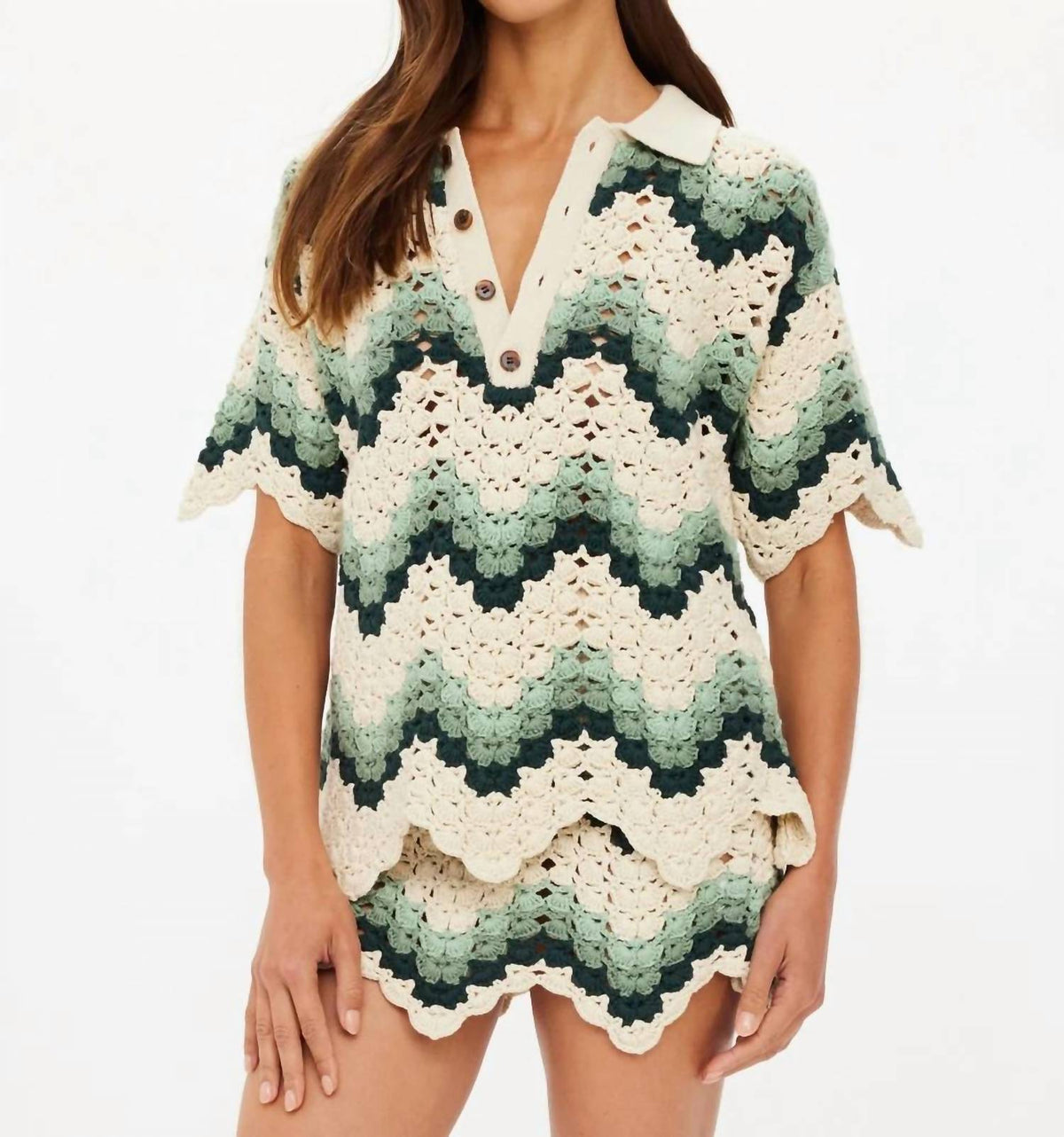 The Upside - Women's Tidal Sagra Crochet Shirt