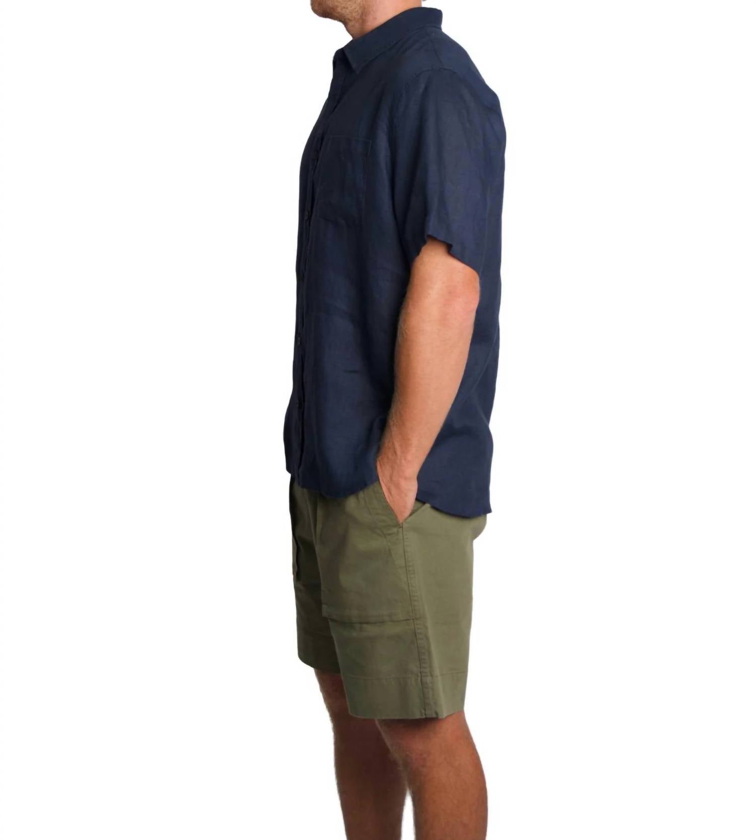 Vince - Linen Short Sleeve Top