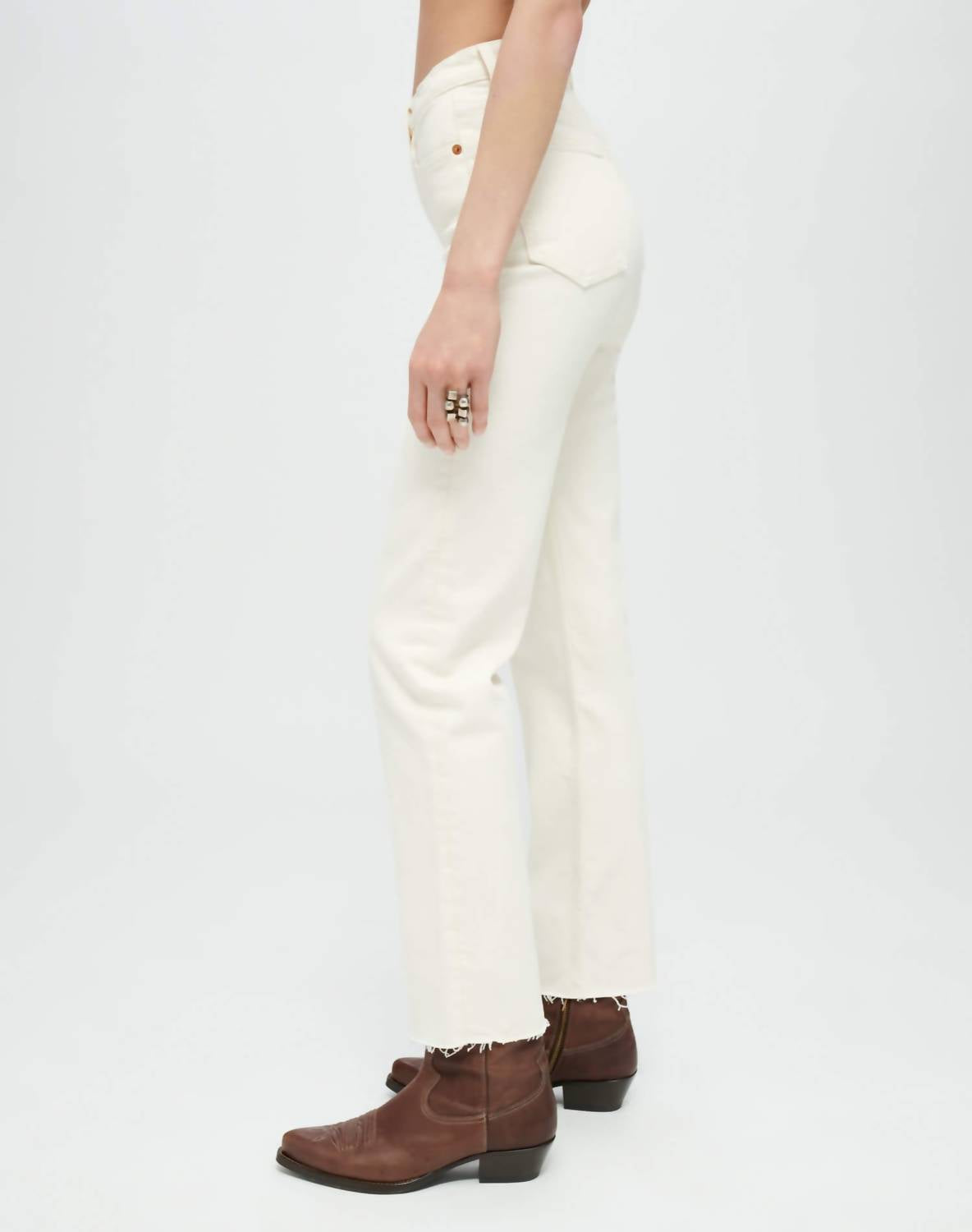 Re/Done - Comfort Stretch High Rise Stove Pipe Jeans