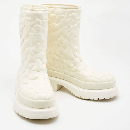 Valentino Garavani - Women's Rubber Rose Edition Atelier Mid Calf Boots