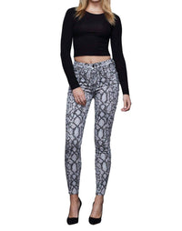 GOOD AMERICAN Good Waist Crop High Waisted Jeans in snake - women's jeans