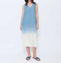 Blueberry - Sleeveless A-line Midi Dress