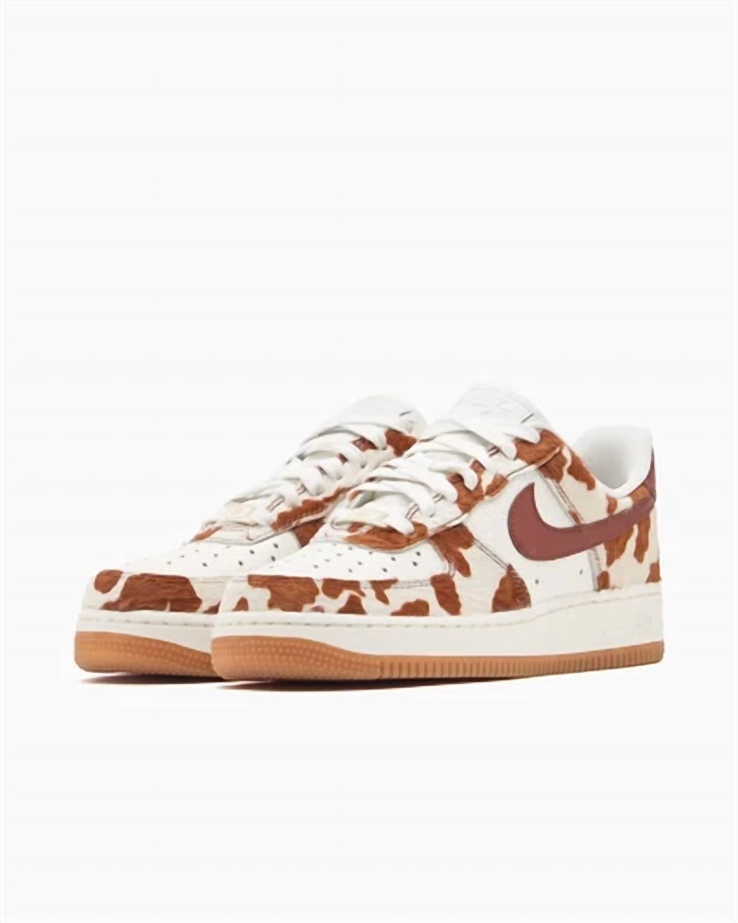 Nike - Women's Air Force 1 '07 Cow Print Top Sneakers