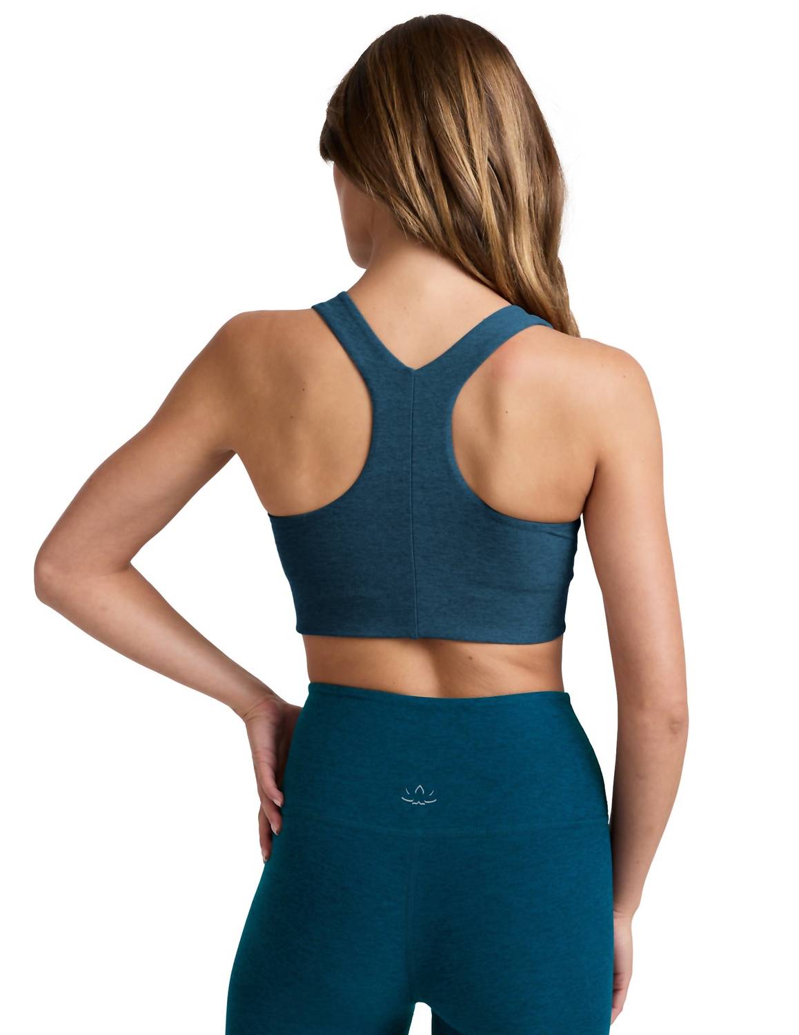 BEYOND YOGA Spacedye Simplicity Bra 2.0 in blue gem heather - women's intimate - view 4