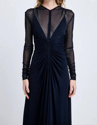 Proenza Schouler Kerstin Long Sleeve Dress in midnight - women's dress - view 4