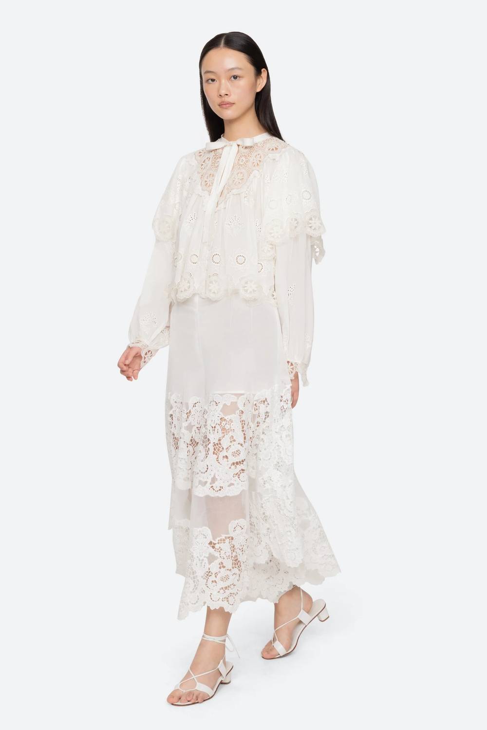 Sea - Sofia Embroidery Long-sleeve Top