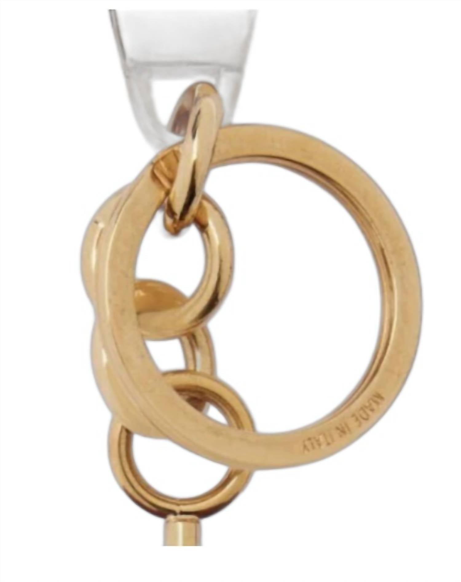 Gucci Interlocking G Glitter Keychain Handbag Charm in purple and red - women's item - detail view