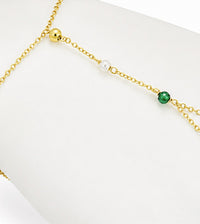 Bzk - Women's Semi Precious Hand Chain Bracelet
