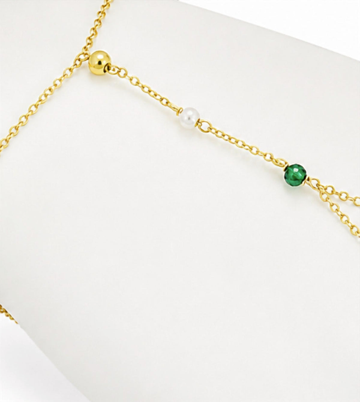 Bzk - Women's Semi Precious Hand Chain Bracelet