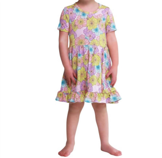 Posh Peanut - Kid's Short Sleeve Ruffled Twirl Dress