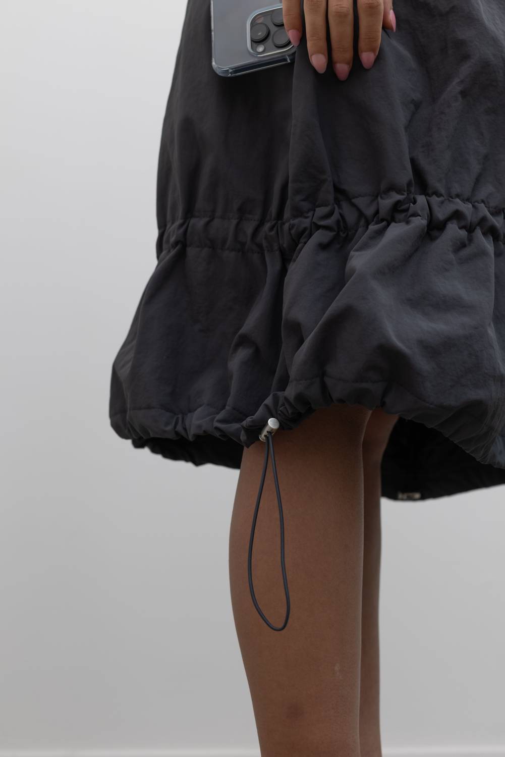 Collective - Nylon Bungee Midi Skirt