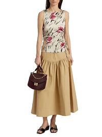Ganni - Satin Gathered Top