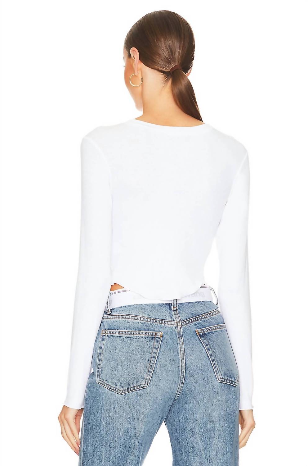 Lna - Arya Ribbed Long Sleeve Top