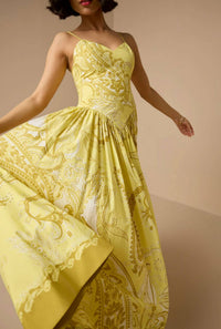 Hemant & Nandita - Fiza Fitted Sweetheart Neckline Maxi Dress