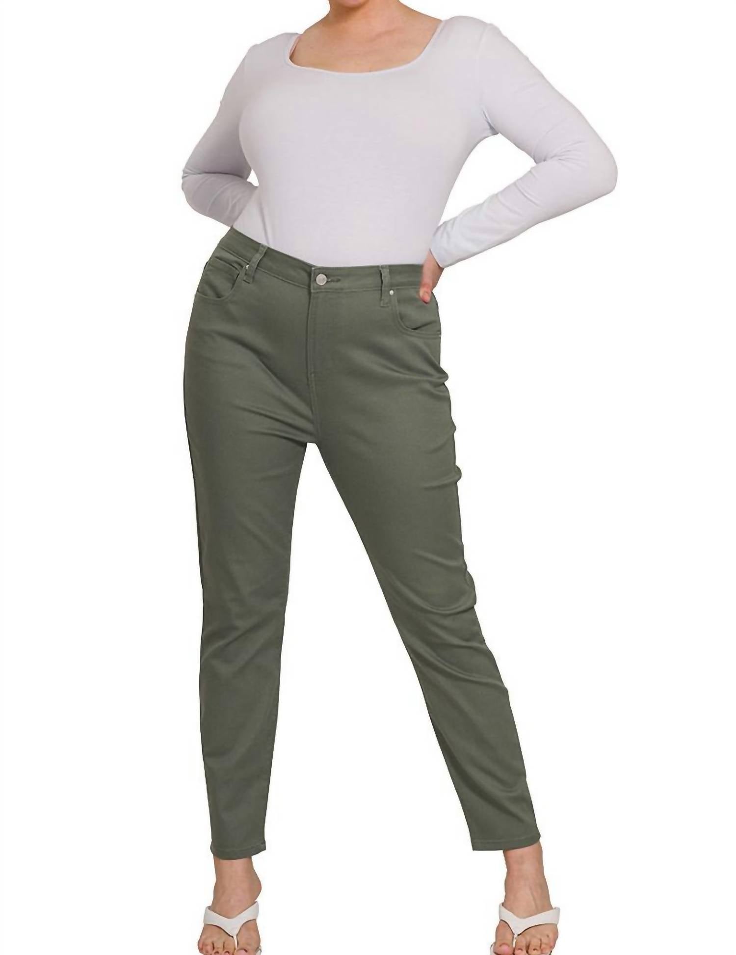 Zenana - High Rise Skinny Denim Pants