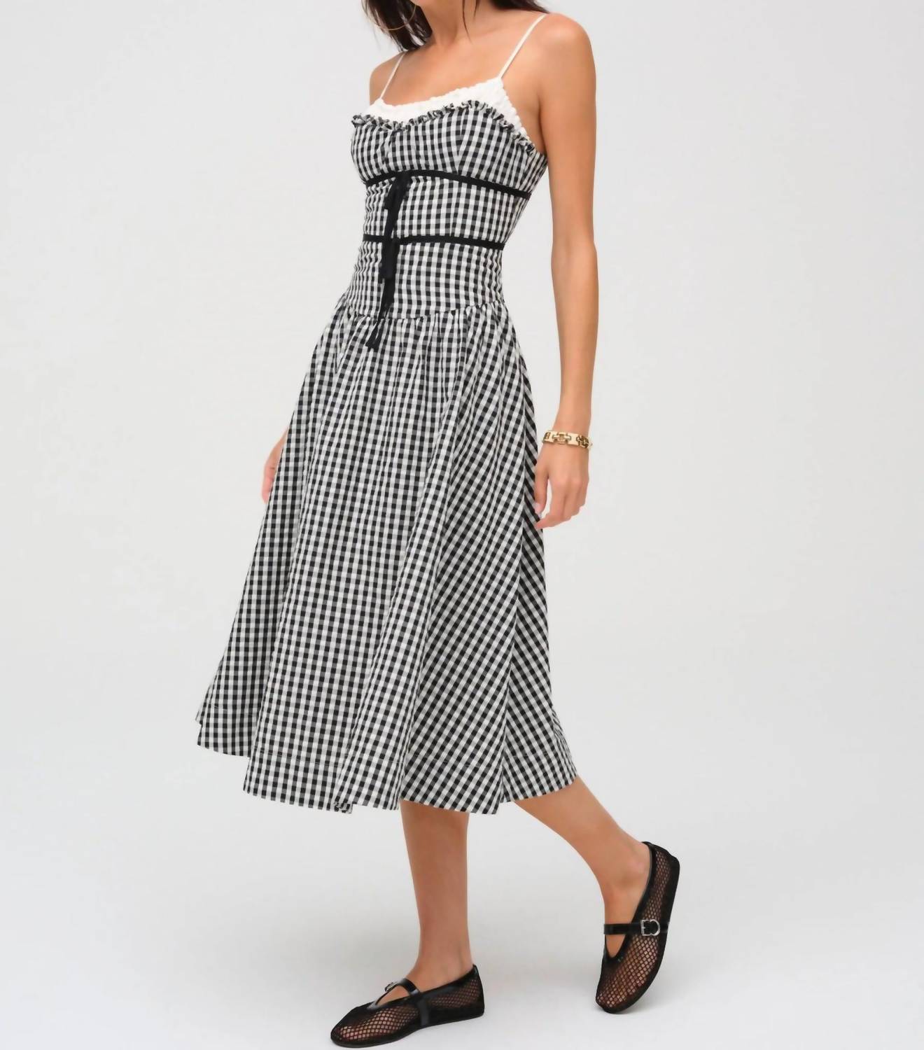 For Love & Lemons - Georgia Gingham Midi Dress