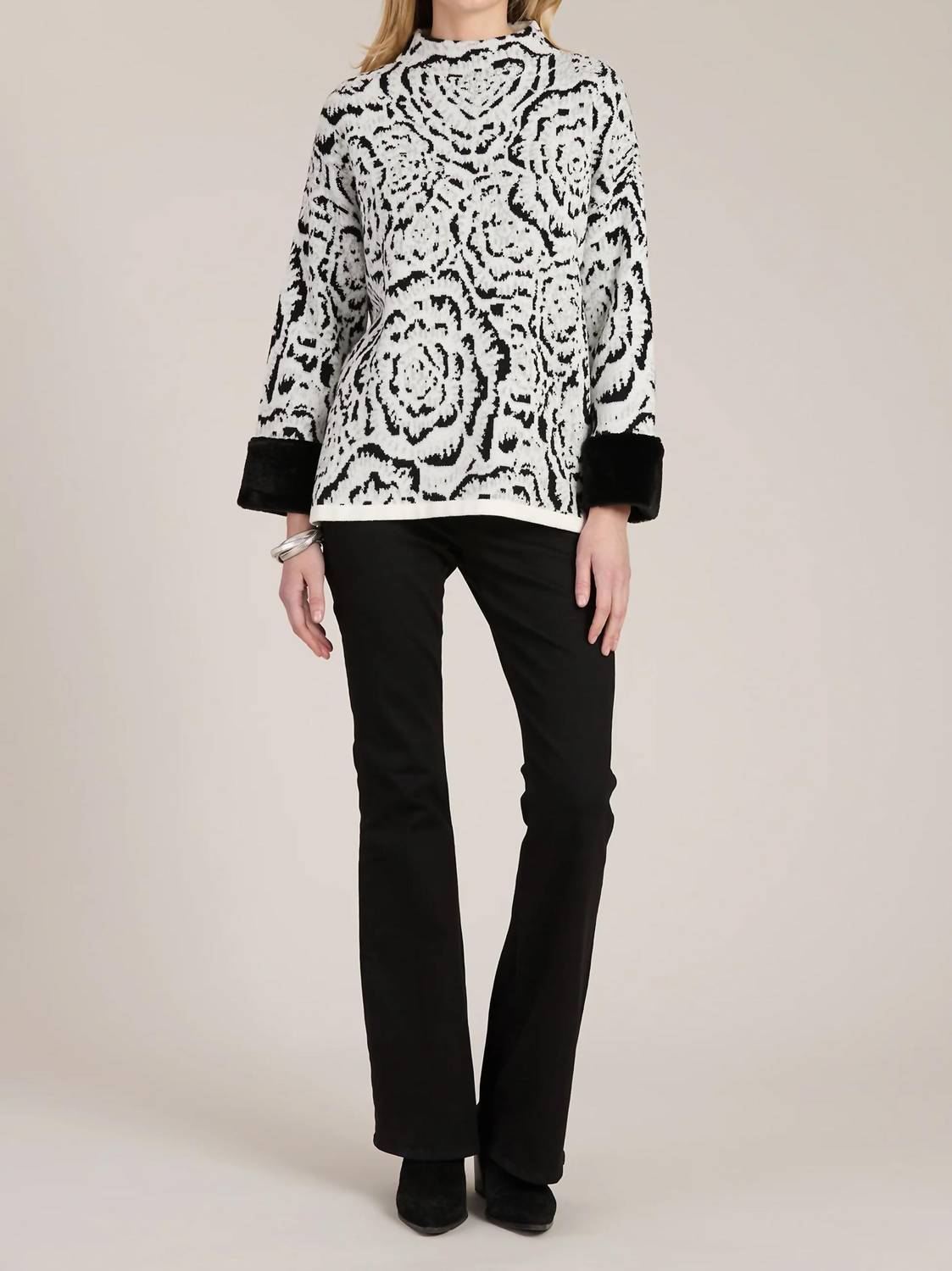 Tyler Boe - Frady Funnel Abstract Cape Sweater
