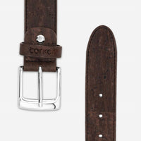 Corkor Men's Cork Belt in brown - men's accessory - detail view
