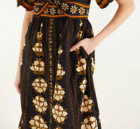 Farm Rio - Bold Flowers Organic Cotton Midi Dress