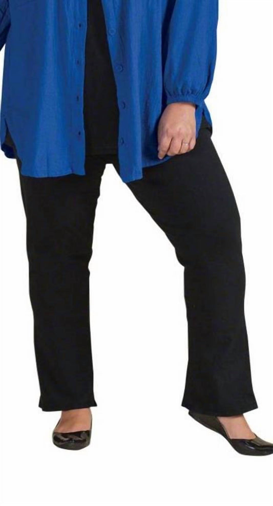 On The Plus Side - Cotton Lycra Anywhere Pants - Plus