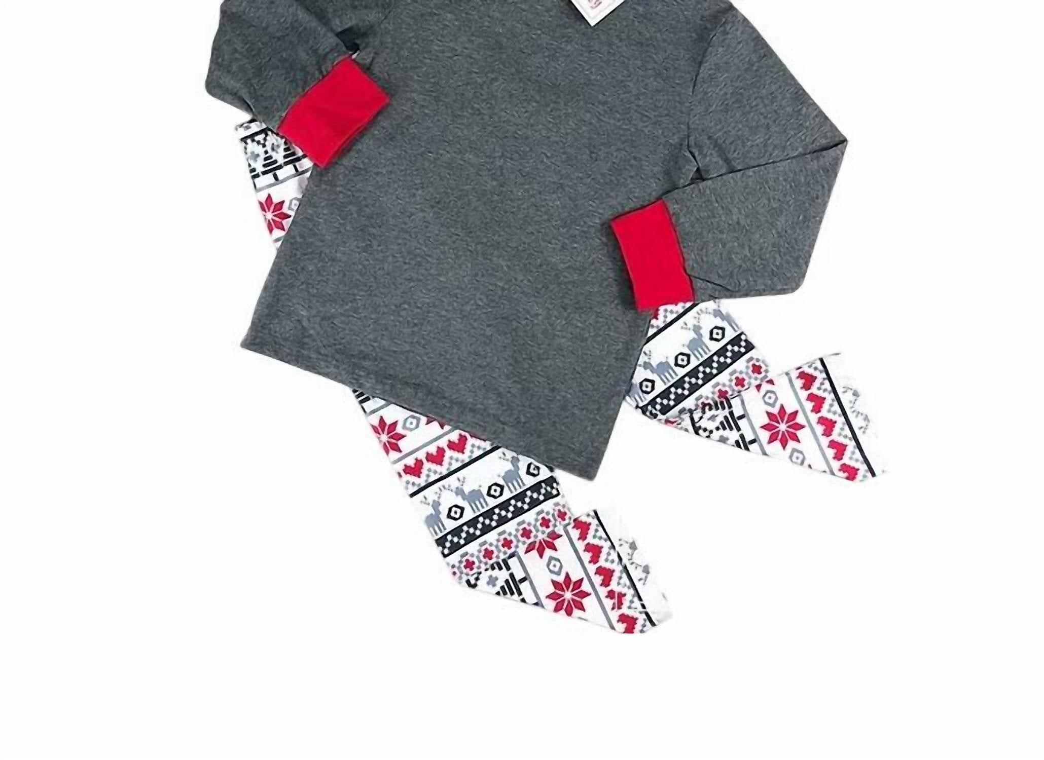 Pete + Lucy - Kids Reindeer Loungewear Set