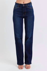 Judy Blue Straight Leg High Rise Jeans in dark wash - women's jeans