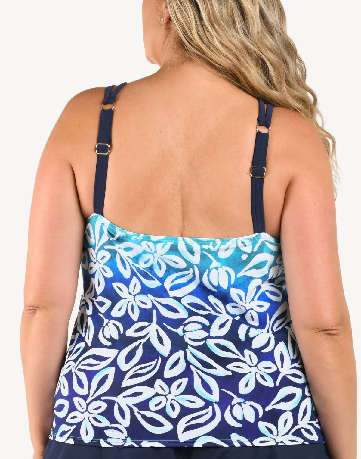 Maxine Of Hollywood - Into The Lagoon High Neck Tankini Top - Plus