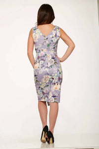 Orchid Bloom - Floral Wiggle Dress