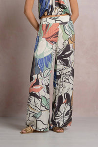 Elan - Tropic Floral Satin Pant
