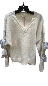 Entro - Women's Sweater Knit Top With Bows