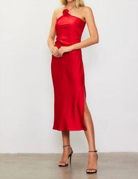 Skies Are Blue - Vanessa Diamante Strap Satin Slip Halter Dress