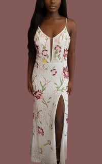 Alyce Paris - Hand Beaded Dress With Criss Cross Back