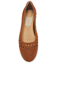 Dolce Vita Women's Catia Braided Leather Flats in luggage - women's flats - alternate view