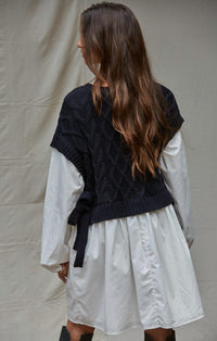 By Together - Women's Knit Sweater Shirt Flare Mini Dress