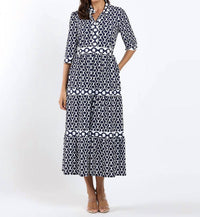 JUDE CONNALLY Candy Maxi Dress in chains navy - women's dress