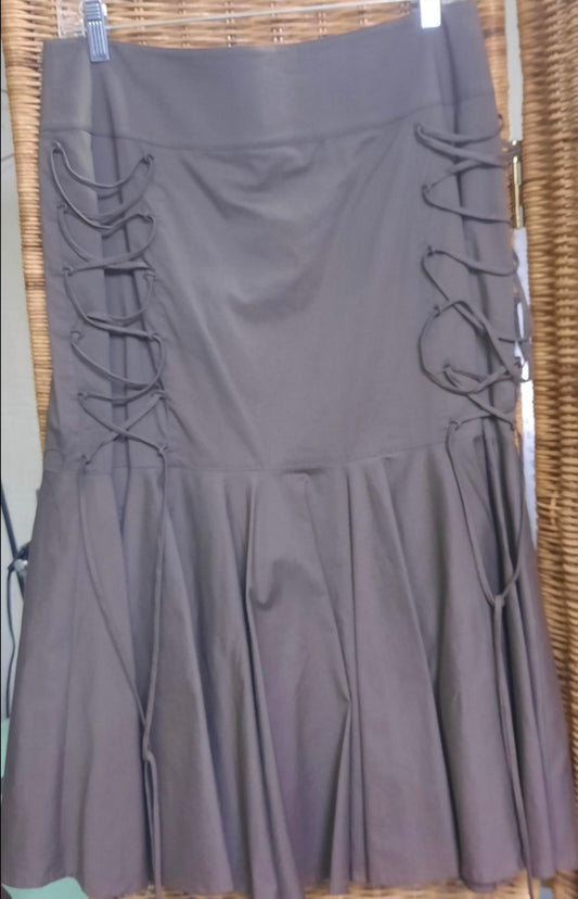 Insight - Women’s Lace-up Panel Flared Skirt