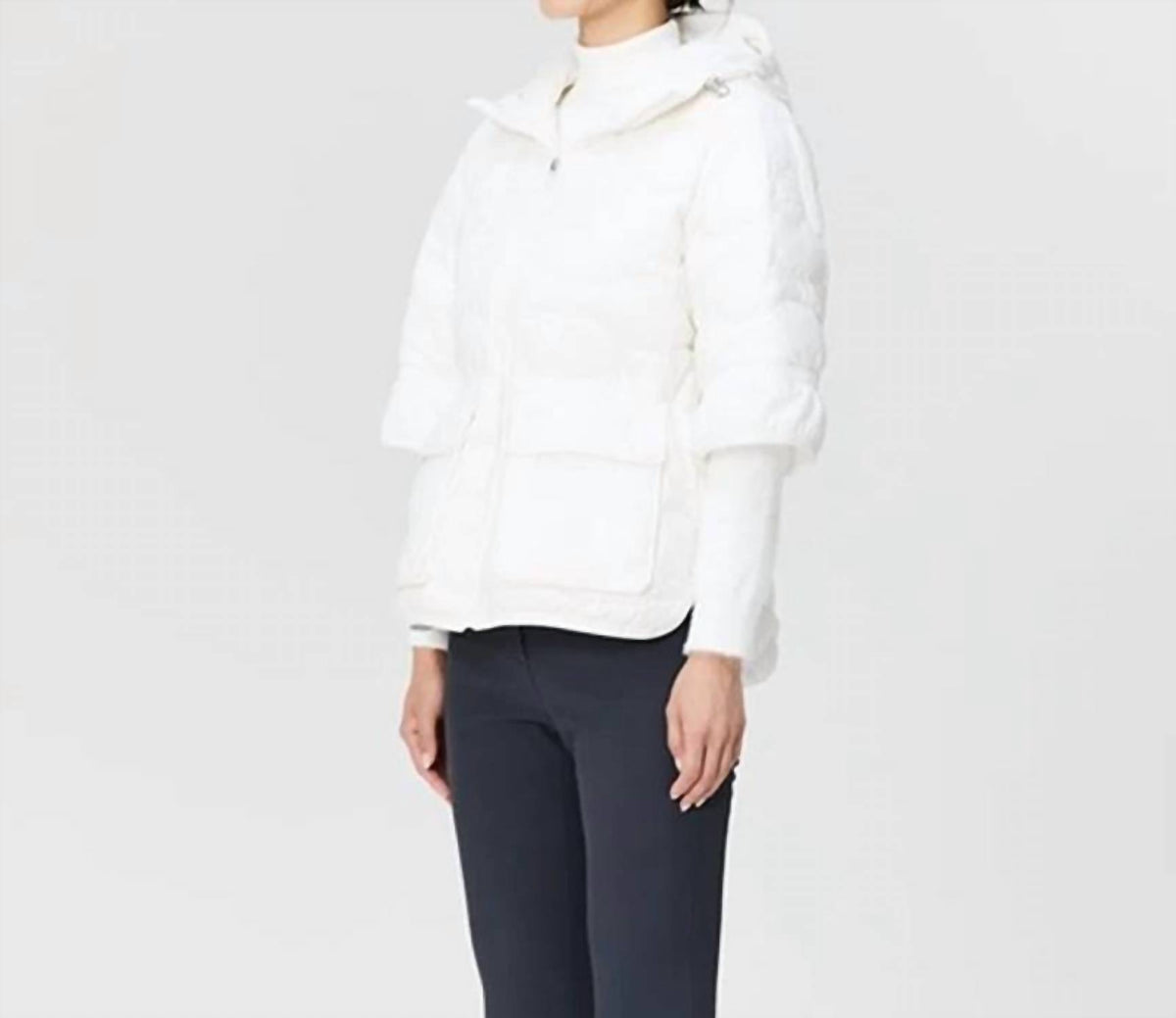 Wideangle - Waggle Half Sleeve Midi Down Jacket