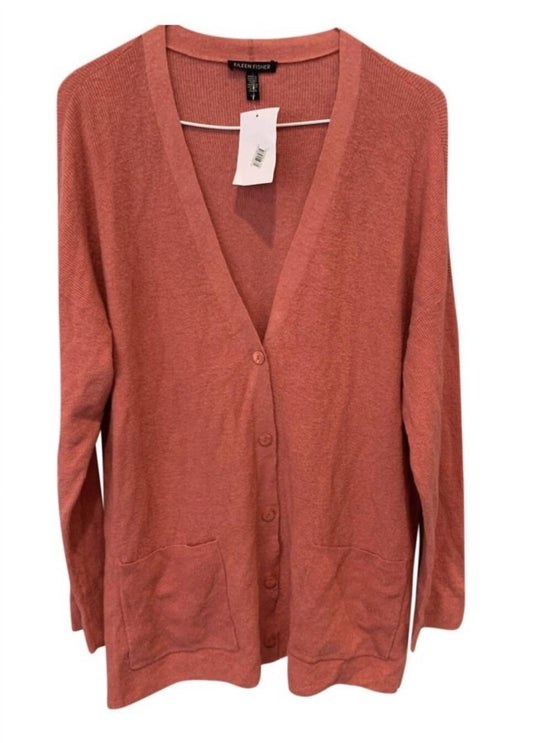 Eileen Fisher - Women's Linen Cardigan Sweater