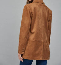 Fate - Faux Suede Relaxed Fit Blazer