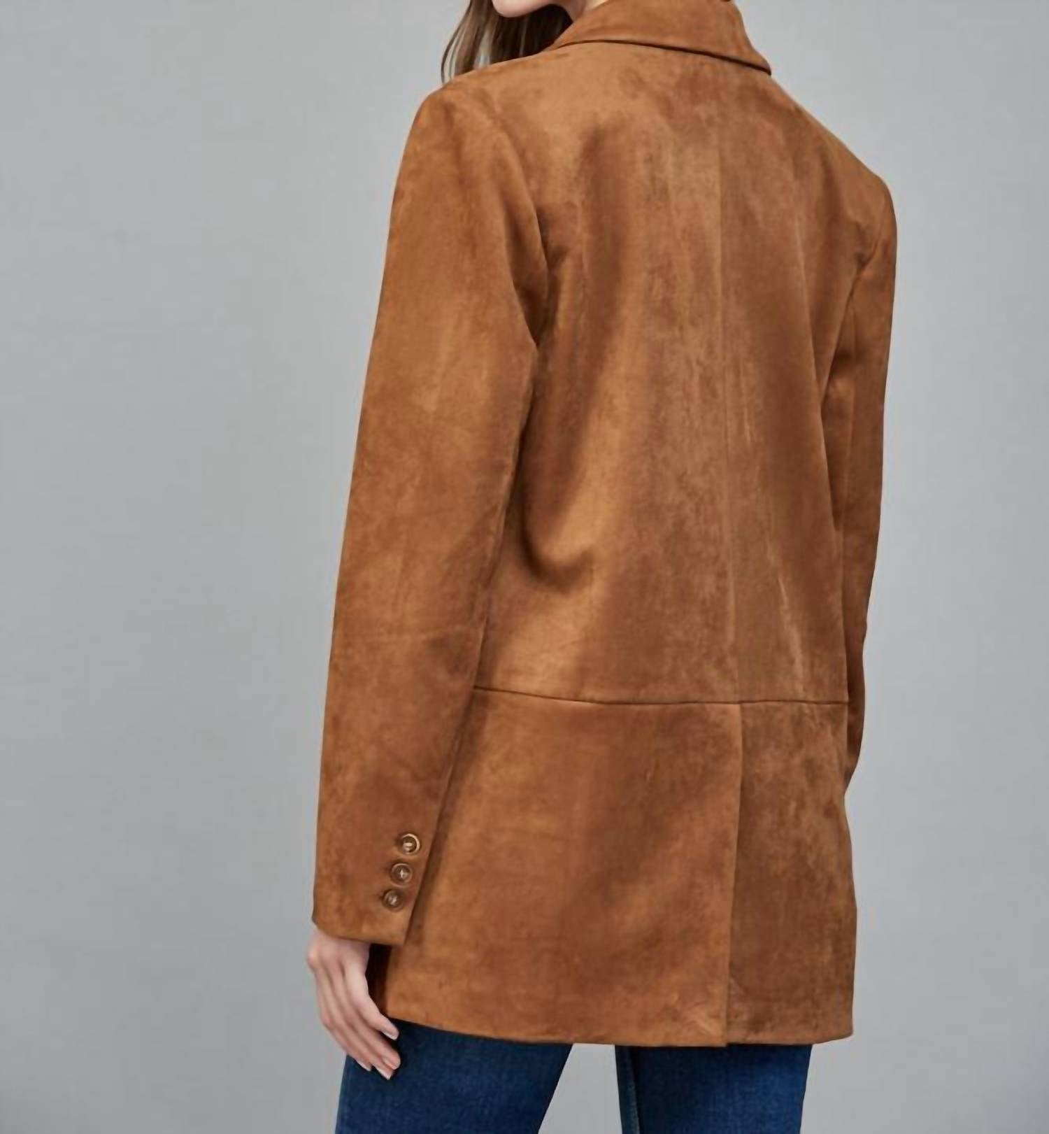 Fate - Faux Suede Relaxed Fit Blazer