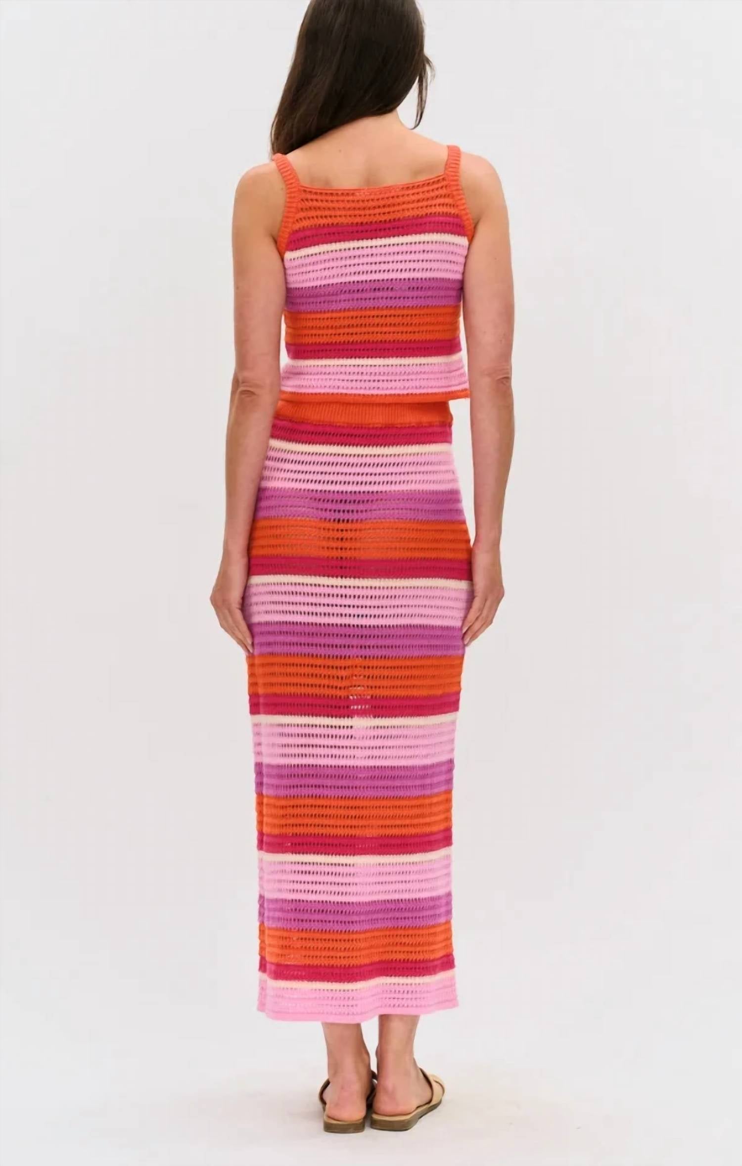 Six/Fifty - Sienna Color Block Crochet Tank