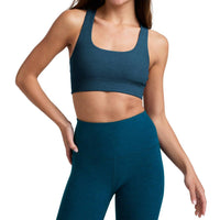 BEYOND YOGA Spacedye Simplicity Bra 2.0 in blue gem heather - women's intimate