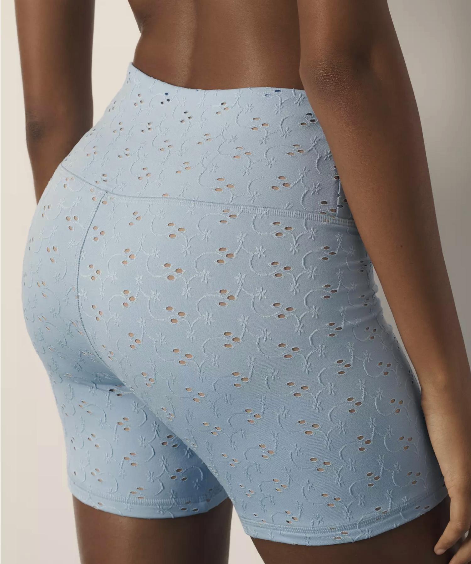 strut this Eyelet Short in baby blue - women's shorts - detail view